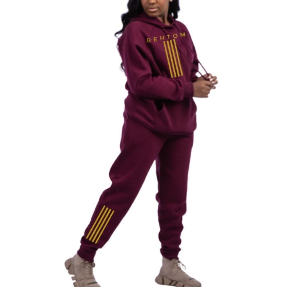 Relaxed Vibe Maroon Sweatsuit